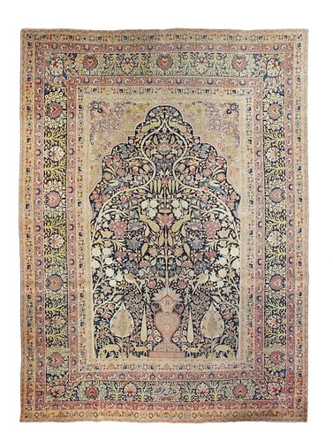 Antique Hajijalili Tabriz Rug, 8' x 11' ( 2.44 x 3.35 M)