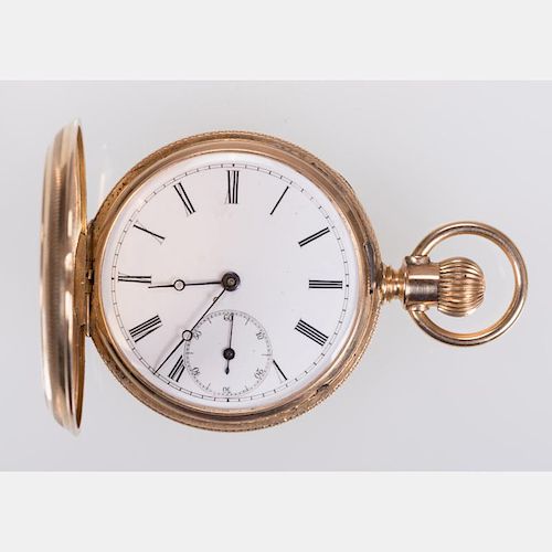 A B.W.C. & Co. 14kt. Yellow Gold Pocket Watch, 20th Century.