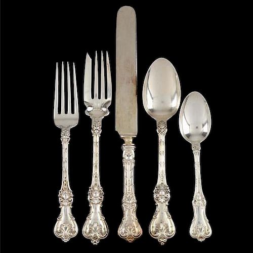 Whiting "King Edward" Sterling Silver Flatware Service 