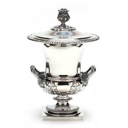 George V Sterling Silver Urn with Cover by Mappin & Webb 