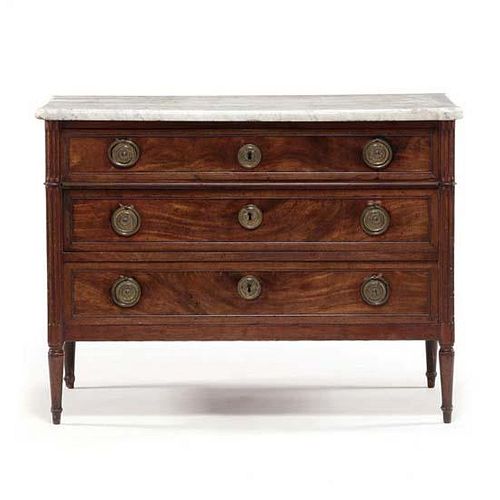 Italianate Carved Marble Top Commode 