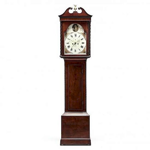 John Law Beith, Inlaid Tall Case Clock 