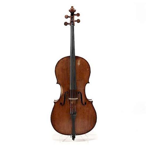19th Century Continental Cello With Manuscript Pressenda Label 