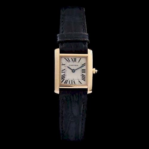Lady's Vintage 18KT Tank Watch, Cartier 