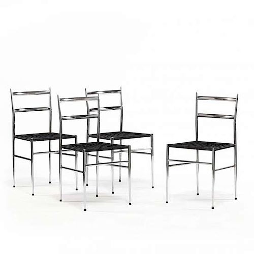Gio Ponti (Italian 1891-1979), Four "Superleggera" Chairs 