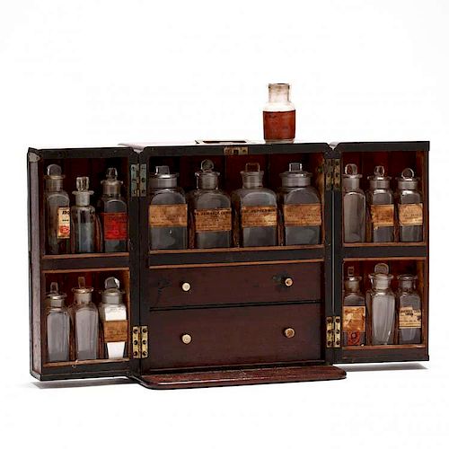 Triptych Style Medicine Chest of Southern Interest 