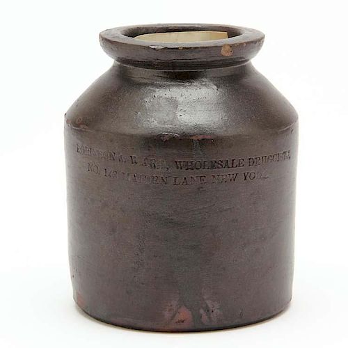 Early American Stoneware Jar, Possibly for Leeches 