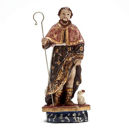 Spanish Carving of St. Roch 