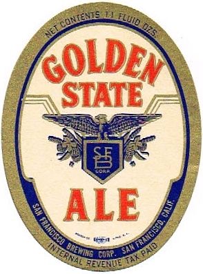 1940 Golden State Ale 11oz Label WS45-16 San Francisco, California