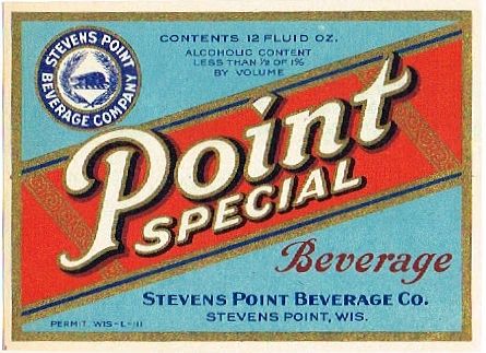 1920 Point Special Beverage 12oz Label WI477-07 Stevens Point, Wisconsin