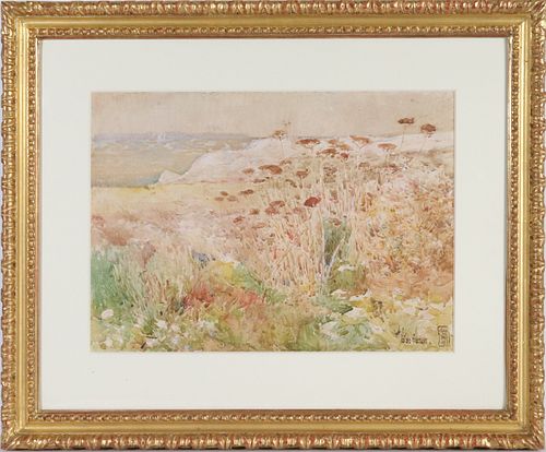 Childe Hassam, Watercolor, "Isle of Shoals"