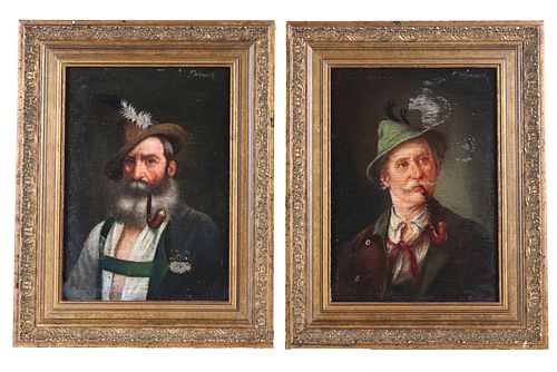 Continental School, Two Portraits of Gentlemen