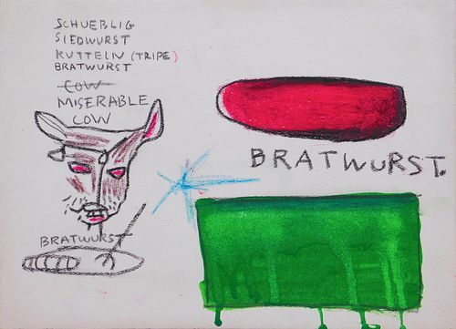 Jean-Michel Basquiat, Attributed: Bratwurst