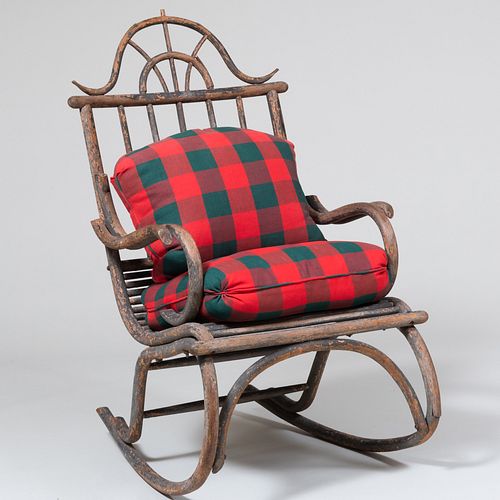 Rustic American Bentwood Rocking Chair