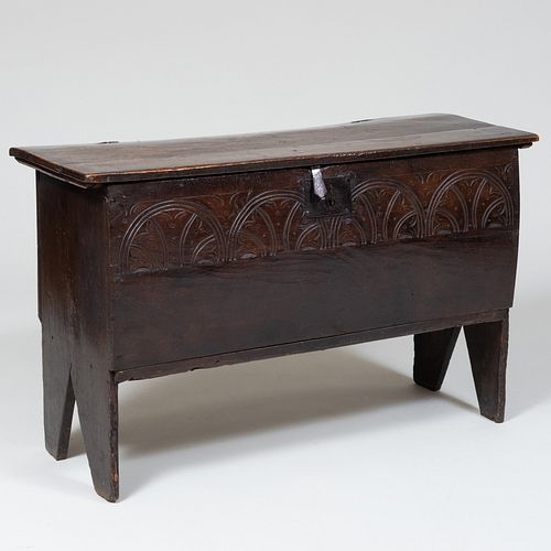 William and Mary Carved Oak Blanket Chest