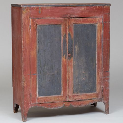 American Two-Toned Painted Cupboard