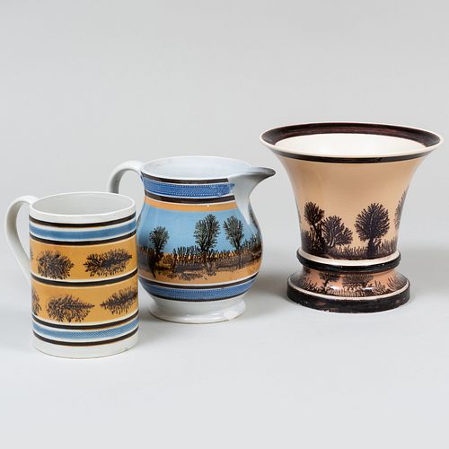 Group of Mocha Decorated Pearlware