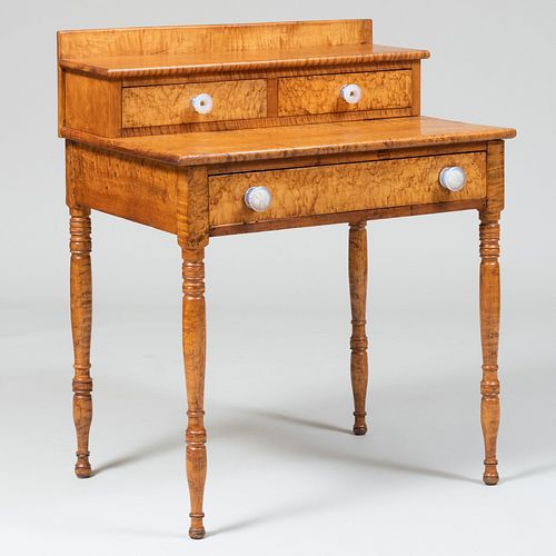Federal Tiger Maple and Bird's Eye Maple Dressing Table