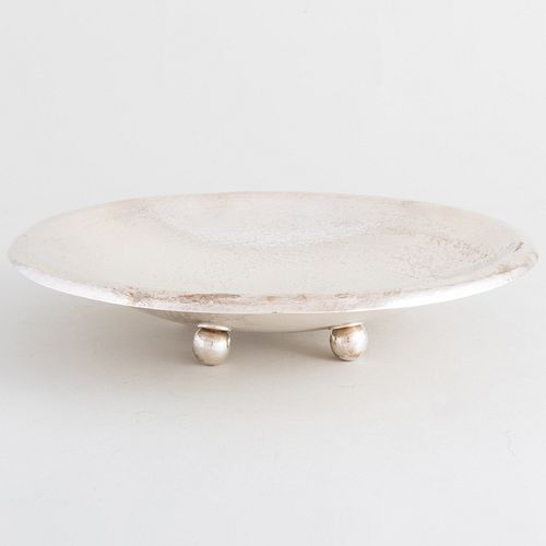 American Silver Dish with Everted Rim