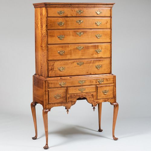 American Chippendale Maple High Boy