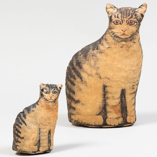 Two Stuffed Cotton Models of Cats
