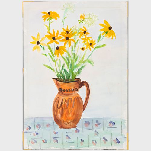 Jo Levy (1904-1996): Park Scene; Amish Fair; Interior and Still Life with Orange Vase