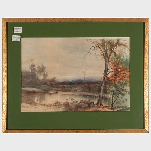 Arthur Parton (1842-1914): Pond Landscape