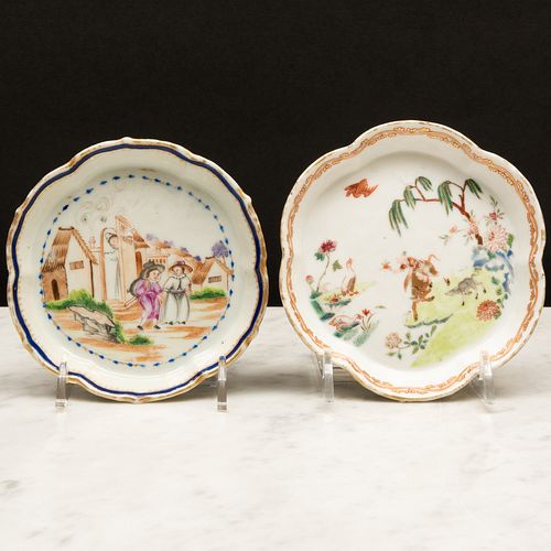 Two Chinese Export Porcelain Teapot Stands