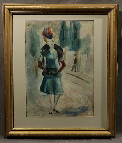 Watercolor and Pastel on Paper Everett Shinn