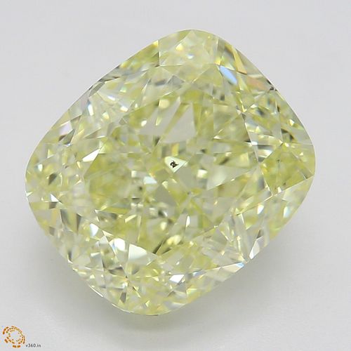 3.01 ct, Natural Fancy Light Yellow Even Color, SI1, Cushion cut Diamond (GIA Graded), Appraised Value: $54,100 