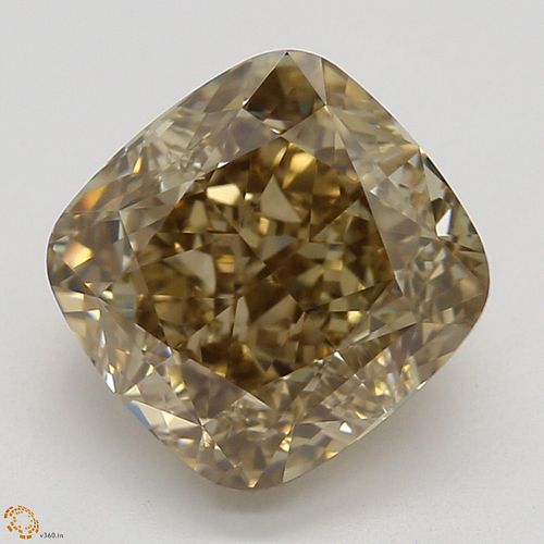 2.01 ct, Natural Fancy Dark Yellowish Brown Even Color, VS1, Cushion cut Diamond (GIA Graded), Appraised Value: $12,800 