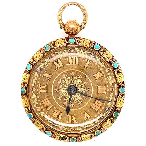 French 18K Yellow Gold Pocket Watch