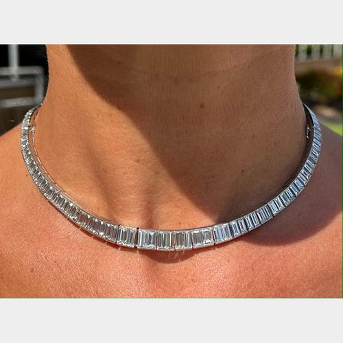 Art Deco 44.00 Ct. Diamond Necklace/Bracelets