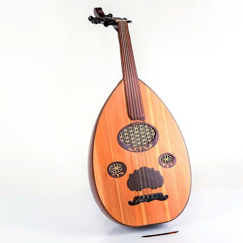 Vintage Middle Eastern Oud Musical Instrument