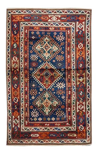 Antique Kazak Rug, 4'10" x 7'7" (1.47 x 2.31 M)