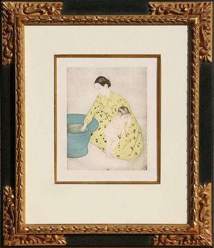 Mary Cassatt, The Bath, Soft Ground Etching and Aquatint on Laid Arches Paper