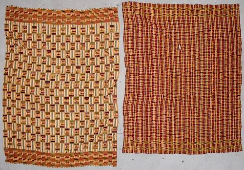 Two Large West African Kente Cloths. Early/Mid 20th C
