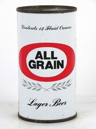 1961 All Grain Lager Beer 12oz Flat Top Can 29-29 Omaha, Nebraska