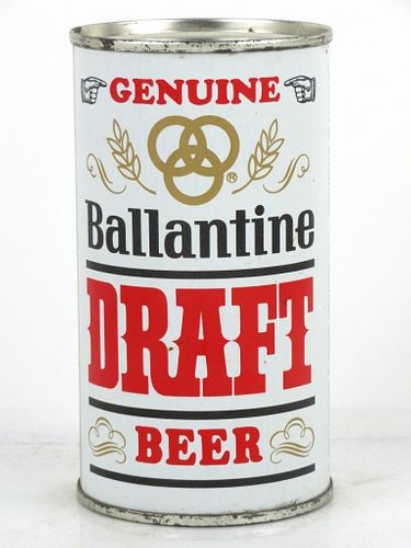 1962 Ballantine Draft Beer 12oz Flat Top Can 34-23.2 Newark, New Jersey