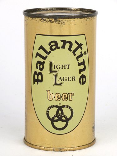 1960 Ballantine Light Lager Beer 12oz Flat Top Can 34-04.1 Newark, New Jersey