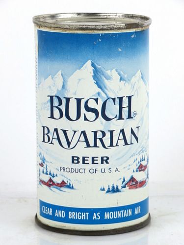 1956 Busch Bavarian Beer 3-City 12oz Flat Top Can 47-21.1 Saint Louis, Missouri