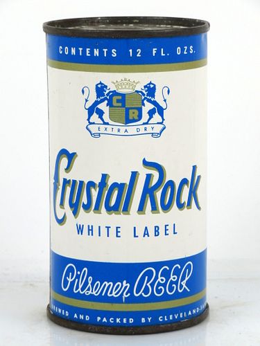 1956 Crystal Rock Pilsener Beer 12oz Flat Top Can 52-40 Cleveland, Ohio
