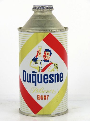 1955 Duquesne Pilsener Beer 12oz Cone Top Can 160-03 Pittsburgh, Pennsylvania