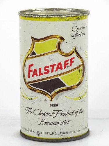 1958 Falstaff Beer 12oz Flat Top Can 62-08.1 Saint Louis, Missouri