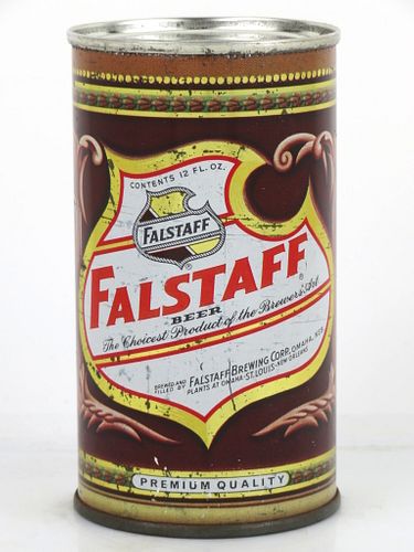 1953 Falstaff Beer 12oz Flat Top Can 62-11 Omaha, Nebraska