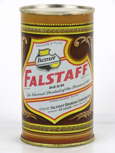 1942 Falstaff Beer 12oz Flat Top Can 62-06 Saint Louis, Missouri