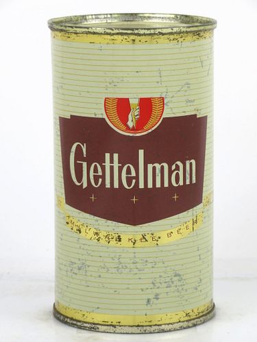 1962 Gettelman Beer 12oz Flat Top Can 69-05 Milwaukee, Wisconsin