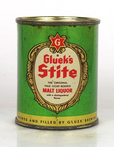 1952 Gluek's Stite Malt Liquor 8oz Can 241-06a Minneapolis, Minnesota