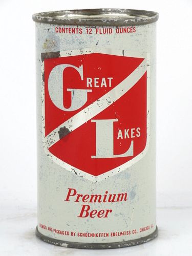 1960 Great Lakes Beer 12oz Flat Top Can 74-30 Chicago, Illinois