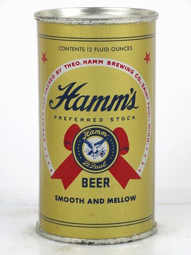 1951 Hamm's Preferred Stock Beer 12oz Flat Top Can 79-19 Saint Paul, Minnesota
